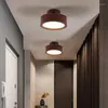 Plafoniere Nordic Portico Lampada Corridoio Camera da Letto per Uso Domestico Luce Rotonda Corridoio in Legno Semplice Guardaroba Decorativo