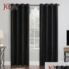 Curtain Drapes Modern Blackout Curtains Window For Living Room Bedroom High Shading Thick Blinds Door Black Out Custom Drop Delive Dhxix