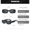 Sunglasses SO&EI Ins Fashion Small Rectangle Women Retro Leopard Shades UV400 Men Trending Square Sun Glasses