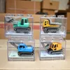 Diecast Model car Transparent Display Box Independent Packaging Alloy Engineering Car Building Block Box Alloy Car Twist Toy Bulldozer Child Toys 230111