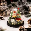 Decorative Flowers Wreaths Eternal Glass Er Gift Box Finished Send Girlfriend Birthday Roses Ornaments Christmas Drop Delivery Hom Dh3J4