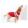 Dog Apparel Christmas Pet Sweater Clothes For Small Medium Large Dogs Puppy Cat Knitted Coat Breathable Winter Outfit Drop Delivery Dhnjr