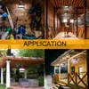 Güneş Taşkın Işıkları Güçlü Kolye Işığı 3 Aydınlatma Modu Kamp için Uzaktan Kontrol Güvenliği Arka Bahçe Kulübesi Veranda Gazebo Barn Garaj