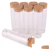 Depolama Şişeleri Kavanozlar 24 PCS 50ml Boyut 30x100mm Test Tüpü Cork Stopper ile Test Tüpü Konteyner Konteyner Şişeleri Diy Craft Drop Teslimat Ev Garde DH1EB