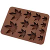 Formy do pieczenia 12 sile sile liść klonowy liść liście czekoladowa forma deser lodu formy sześcianowe ciasto cukierki