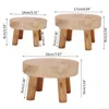 Planters Pots Solid Wood Round Bench Flower Pot Holder Plant And Succent Base Display Stand Stool Home Garden Patio Shelf Drop Del Dhal9