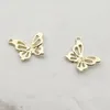 Nagelkonstdekorationer 100 st guld-3d fjärilsmycken charms tillbehör manikyr strass diy hänge halsband material