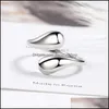 Cluster Rings Cool Designer Simple Minimalist Spoon Gold 925 Sterling Sier Adjustable Dainty Ring For Women Trendy Elegant Jewelry G Dhyx8