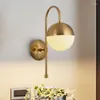 Vägglampa modernt el sovrum sovrum korridor gång nordisk kreativ glas boll lätt personlighet dekorera fixturen