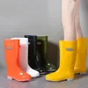 Rain Boots Comemore Autumn Low Heels shoes Couple Men Women High-barrel Waterproof Boot Work Rubber Shoe Long Water Shoes 44 230112