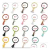 Andra festliga fest levererar m￥nga f￤rger Kvinnor Tassels Armband Pu Leather Wrap Key Ring Leopard Lily Print Keychain Wristband Su DH6KB