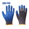 Werkende handschoenen grijs katoen non slip blauw rubber crimrinkle goede grip bouwmagazijn boerderij voor werk