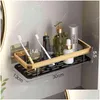 Étagères de salle de bain Ekomoi Punch Shelf Nodrill Coin Shees Douche Organisateur de cuisine Support de rangement Accessoires Set 211112 Drop de Dh5VE