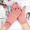 Sports Gloves Faux Fur Women's Winter Plus Velvet Thick Warm Touch Full-finger Split-finger Outdoor Cycling