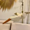 Dekorativa föremål Figurer Creative Wall Hanging Swan Plysch fylld docktyg Family Bedroom Nursery Room Decor Ornament Baby Soothing Pillow 230111