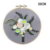 Autres Arts Et Métiers 3D Europe Bouquet Kit De Point De Croix Avec Cerceau De Broderie Tenant Des Fleurs Bordado Iniciante Décoration De Mariage S Dhwxe