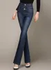 Kvinnors jeans xisteps plus size mager kvinnor blå svart denim byxor hög midja blossade feminino stretchbyxor hösten 230111