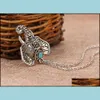 Pendant Necklaces Pendants For Women Turquoise Elephant Charm Chain Choker Jewelry Necklace Drop Delivery Dhtsn