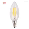 Edison Filament Candle Blubs Light C35 C35L 4W 8W 12W Warm Cold White Dimmable E14 E27 220V For Crystal