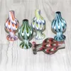 Hookahs OD 25mm Colorful Glass Cyclone Caps Bubble Carb Cap for quartz banger water pipe dab oil rig Full Weld Terp Slurper Quartz Bangers