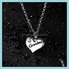 Pendant Necklaces Best Friends Small Peach Hearts Family Engraved Necklace Drop Delivery Jewelry Pendants Dhhyk