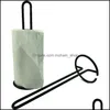 Pappershanddukhållare metall stabil bänkskiva stående rullhållare dispenser badrum vävnad stativ matbord servetter rack lagring b otz3y