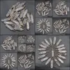 Kolye Kolyeleri Beyaz Kristal Altıgen Sütun Şeke Noktası El yapımı Demir Tel Konyaklar Mücevher Yapma Damla Teslimat DHEJC