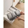 Storage Boxes Light Gray Household Socks Panties Bag Fabric Mesh Wall Hanging Multifunctional Travel Portable