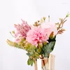 Kwiaty dekoracyjne sztuczna róża lawenda hortensja stokrotka jesna hybrydowa hybrydowa bukiet na dom ślub świąteczny