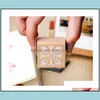 Timbres 600Pcs / Lot 4X4Cm Sweet Lace Series Timbre rond en bois Forme carrée Cadeau Sn4665 Drop Delivery Office School Business Industrial Dhqcy