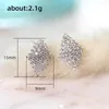 Boucles D'oreilles Losange Brillant Pour Femmes Incrusté Mirco Zircon Designer Oreille Piercing Classique Partie De Mode Bijoux Cadeaux KAE226