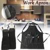 Aprons European And American Style Denim Apron Coffee Shop Multiple Pocket Tool Antifouling Kitchen Cooking Painting1