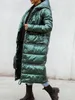 Dames Down Parkas Three Lengte Puffer Jacket Dames Winter Zip omhoog Gequilted lange jas plus maat Casual streetwear capuchon oversized gevoerde met 230111