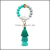 Party Gunst 8 Styles Sile Bead Bracelet Key Chain Vrouwelijke Italiaanse Tassel armbanden Keys Ring Drop Delivery Home Garden Feestelijke Supplie DHSVL