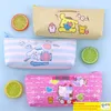 Cinnamoroll Kuromi Melody Pencil Case PU防水漫画ペンバッグ幼稚園オープニングギフト子供おもちゃ