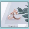 Anelli a fascia Fashion Moon And Star Finger Anello di apertura creativo God Sier per regalo di fidanzamento Drop Delivery Jewelry Dhifz