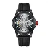 Wristwatches HANBORO Men Fashion Wrist Watch Waterproof Luminous Mechanical Skeleton Rubber Band Reloj Hombre