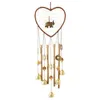 Dekorativa f￶rem￥l Figurer 1pc Heart Elephant Dream Catcher Metal Wind Chime Tube Bell Pendant Home Yard Garden Decoration Hangi DHW6V