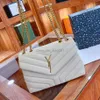 Designer's New Genuine Leather Bag Necklace Tassel Pendant Flap Gold Buckle One Shoulder Crossbody Bag Fashion All Inclusive 257a