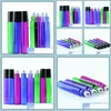 Packing Bottles Arrival Pl Tube 10Ml Glass Roller Oil Blue Purple Green Red 10 Ml Roll On Aromatherapy Fragrance 1100Pcs Factory Dro Ot1Ws