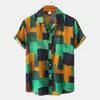 남성용 캐주얼 셔츠 인쇄 하와이 알로하 셔츠 남자 2023 여름 짧은 슬리브 비치 남성 휴일 파티 휴가 휴가 의류