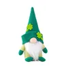 Party Favor St Patricks Day Tomte Gnome bez twarzy Plush Doll Irish Festival Lucky Clover Bunny Darny Easter Decor Prezenty CPA4456 Drop DH47O