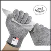 Andra köksverktyg Säkerhet Anti Cut Resistant Gloves Proof Stab Metal Mesh Butcher Level 5 Protection Glove Delivery Home Garde DHBTR