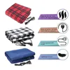 Couvertures Couverture électrique Couverture classique Plaid Portable Tapis de chauffage de voiture Tapis chauffant de voyage d'énergie plus chaud temps froid grille rouge