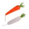 Decorative Flowers Artificial Carrot Radish Vegetable Fruit Po Props For Home Stage Decor Kids Teaching Toys