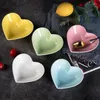 Bowls Heart-Shaped Bowl Lovely Ceramic Steamed Egg Candy-Colored Dessert Salad Cute Cake Snack Oven Baking