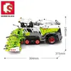 Блоки Sembo Block Farm Tractor 2023pcs Технический кукурузный комбайтер RC Build
