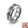 Wedding Rings 8mm Black Camo Tungsten Carbide Ring For Men Simple Band Finger Camouflage Comfort Fit Size 8 To 13