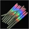 Andra evenemangsfestleveranser Stock LED Light Up Cotton Candy Cones Colorf Glowing Marshmallow Sticks ogenomtränglig Glow Stick Drop Del Dhrov