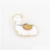 Pins Brooches Funny Alpaca Brooch Pins Cartoon Gold Plated Metal Enamel For Boys Gift Jewelry Harajuku Clothes Badges Denim Shirt L Dh10Q